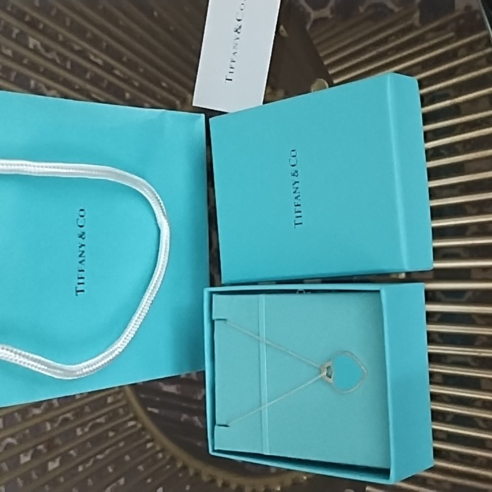 Tiffany Blue -small Heart tag pendant